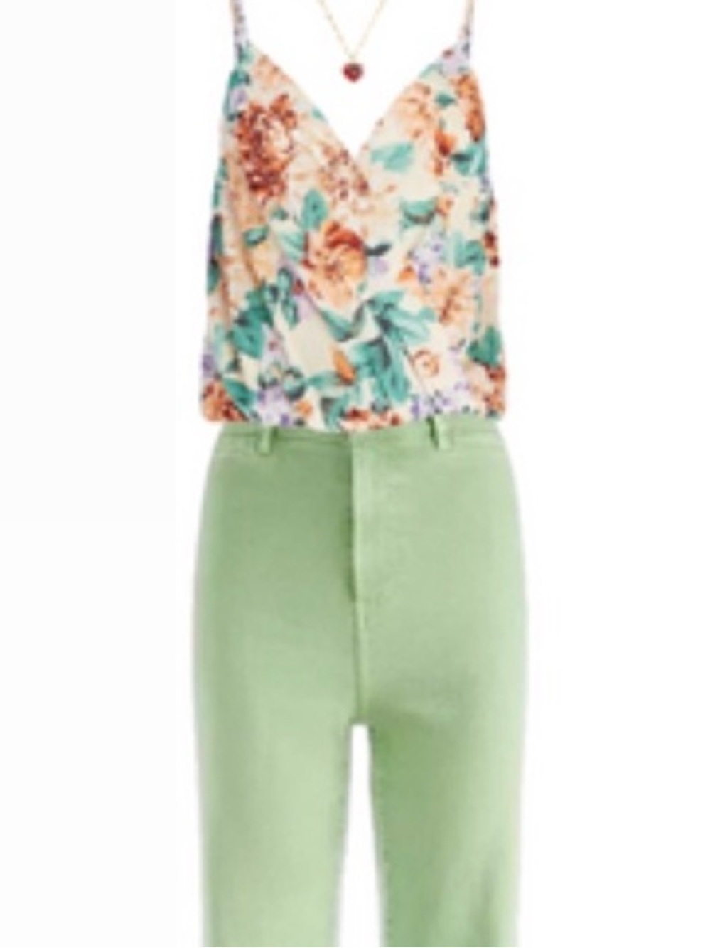 Express Floral Silky Bodysuit Size XL